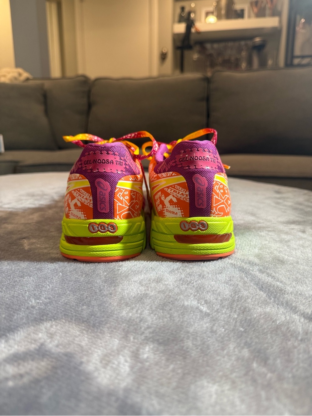 Asics Women’s Sneakers in Pink, Yellow & White - Picture 4 of 8
